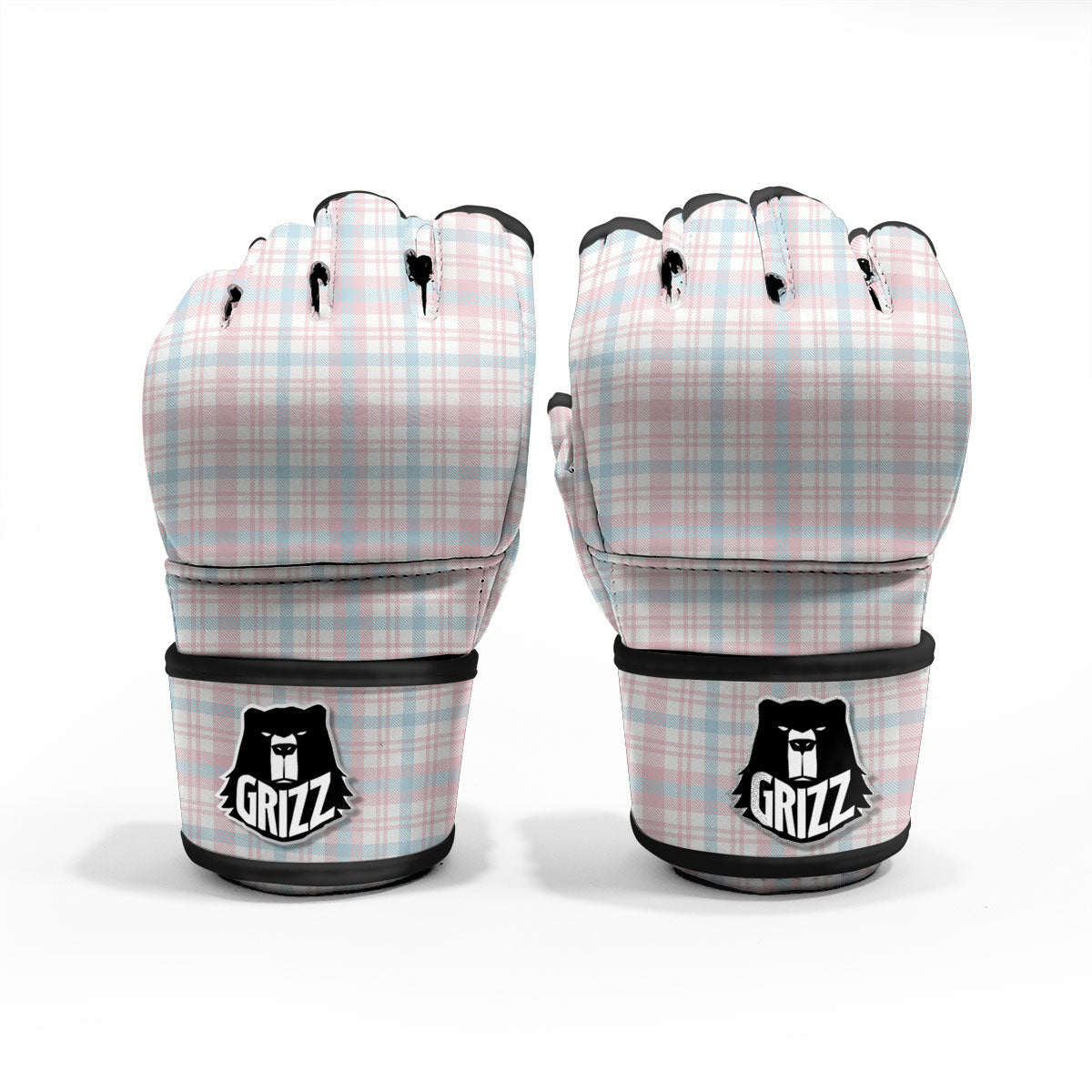 Madras Pastel Print Pattern MMA Gloves-grizzshop