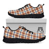 Madras Plaid Red Blue And Beige Print Black Sneaker-grizzshop