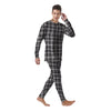 Madras White And Black Print Pattern Men's Pajamas-grizzshop