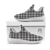 Madras White And Black Print Pattern White Athletic Shoes-grizzshop