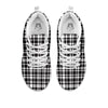 Madras White And Black Print Pattern White Sneaker-grizzshop