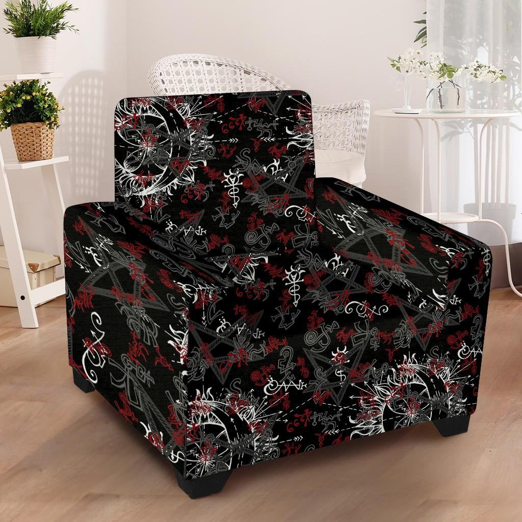 Magic Gothic Witch Armchair Cover-grizzshop