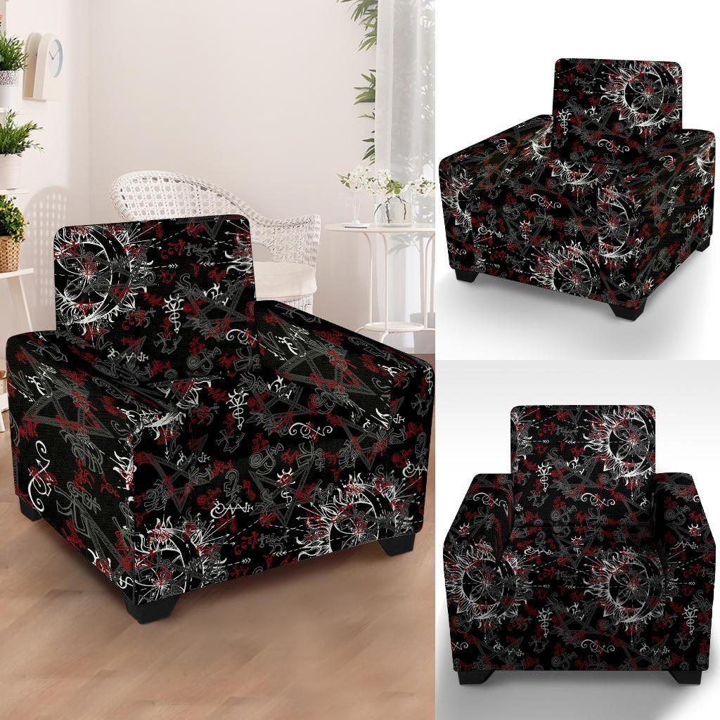 Magic Gothic Witch Armchair Cover-grizzshop