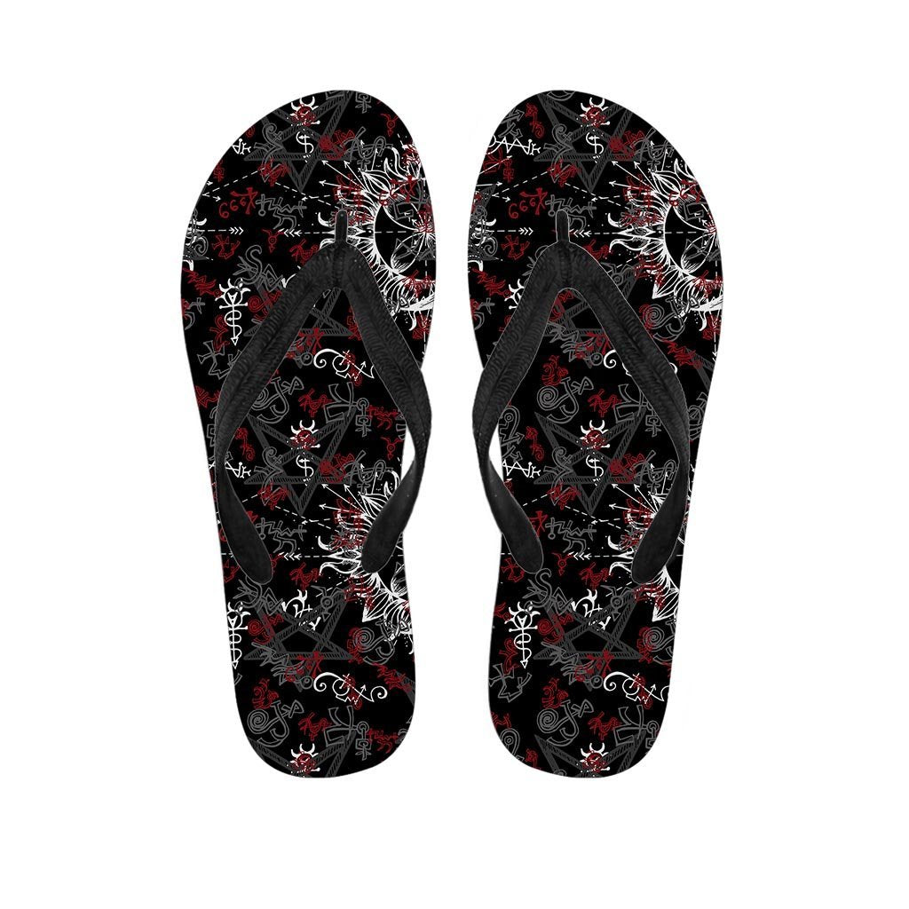 Magic Gothic Witch Men's Flip Flops-grizzshop