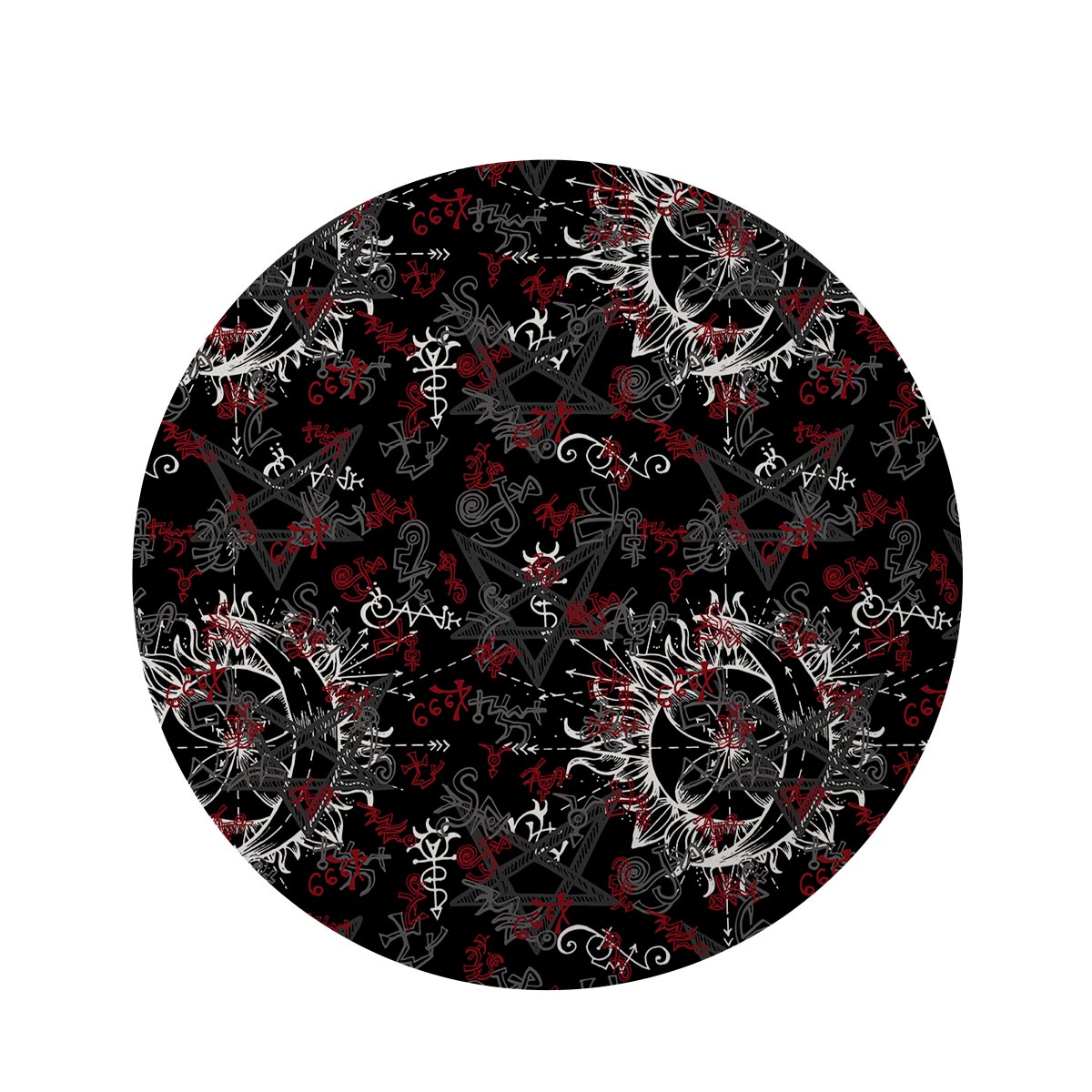 Magic Gothic Witch Round Rug-grizzshop