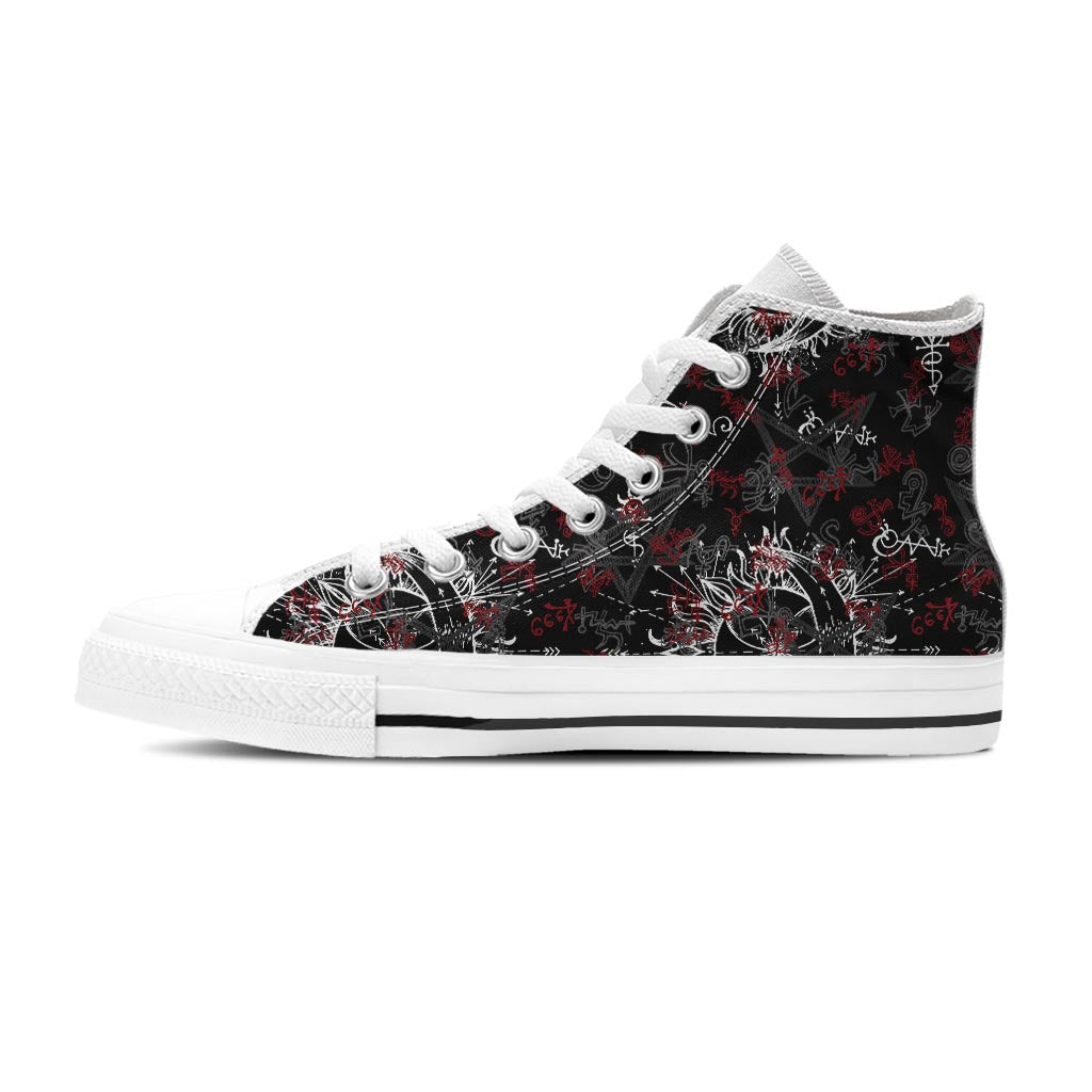 Magic Gothic Witch Women's High Top Shoes-grizzshop