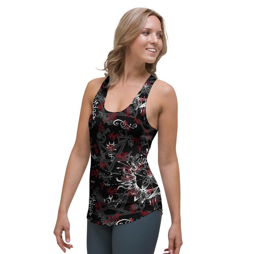 Magic Gothic Witch Women's Racerback Tank Top-grizzshop