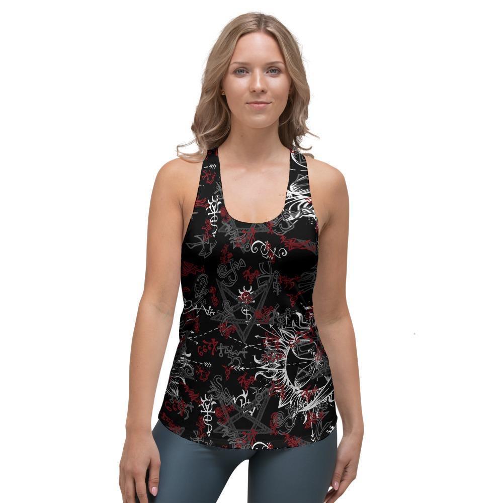 Magic Gothic Witch Women's Racerback Tank Top-grizzshop