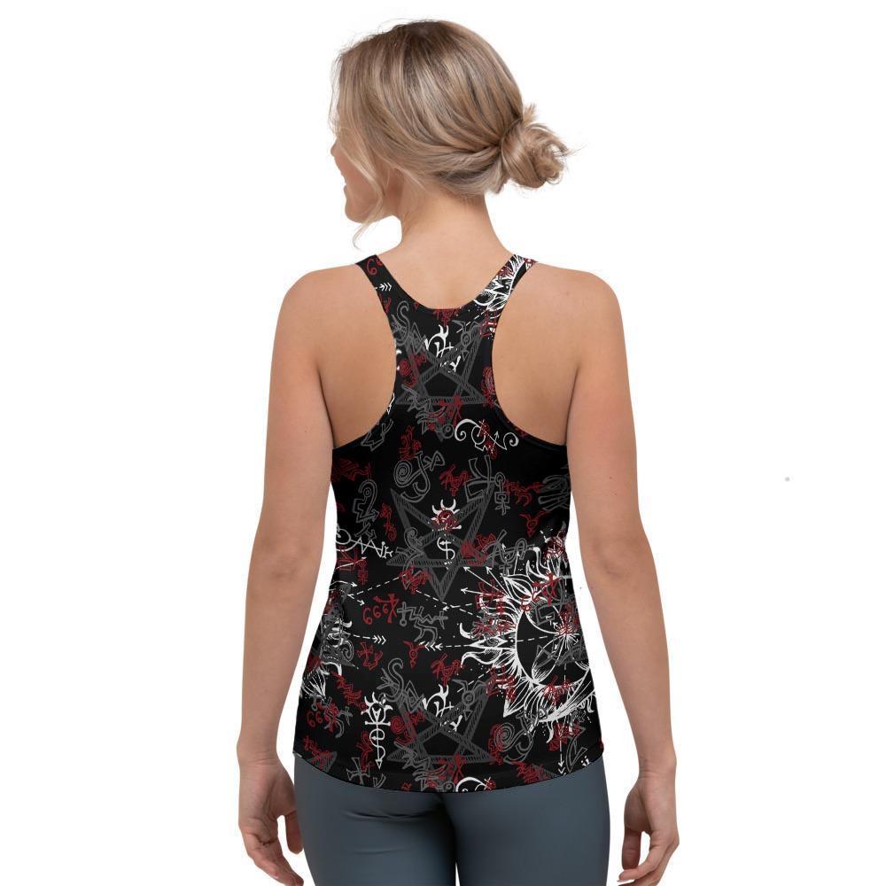 Magic Gothic Witch Women's Racerback Tank Top-grizzshop