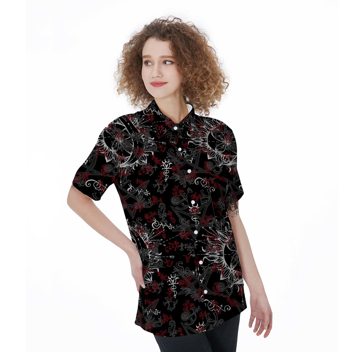 Magic Gothic Witch Women's Short Sleeve Shirts-grizzshop