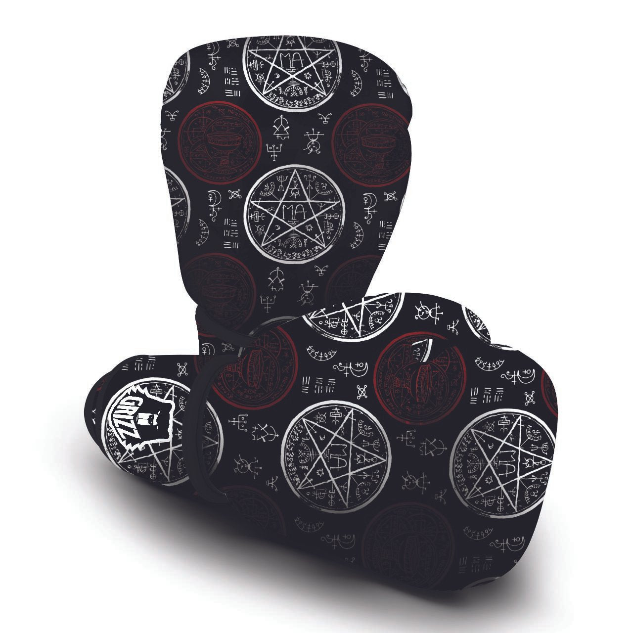 Magic Pentagram Gothic Witch Boxing Gloves-grizzshop
