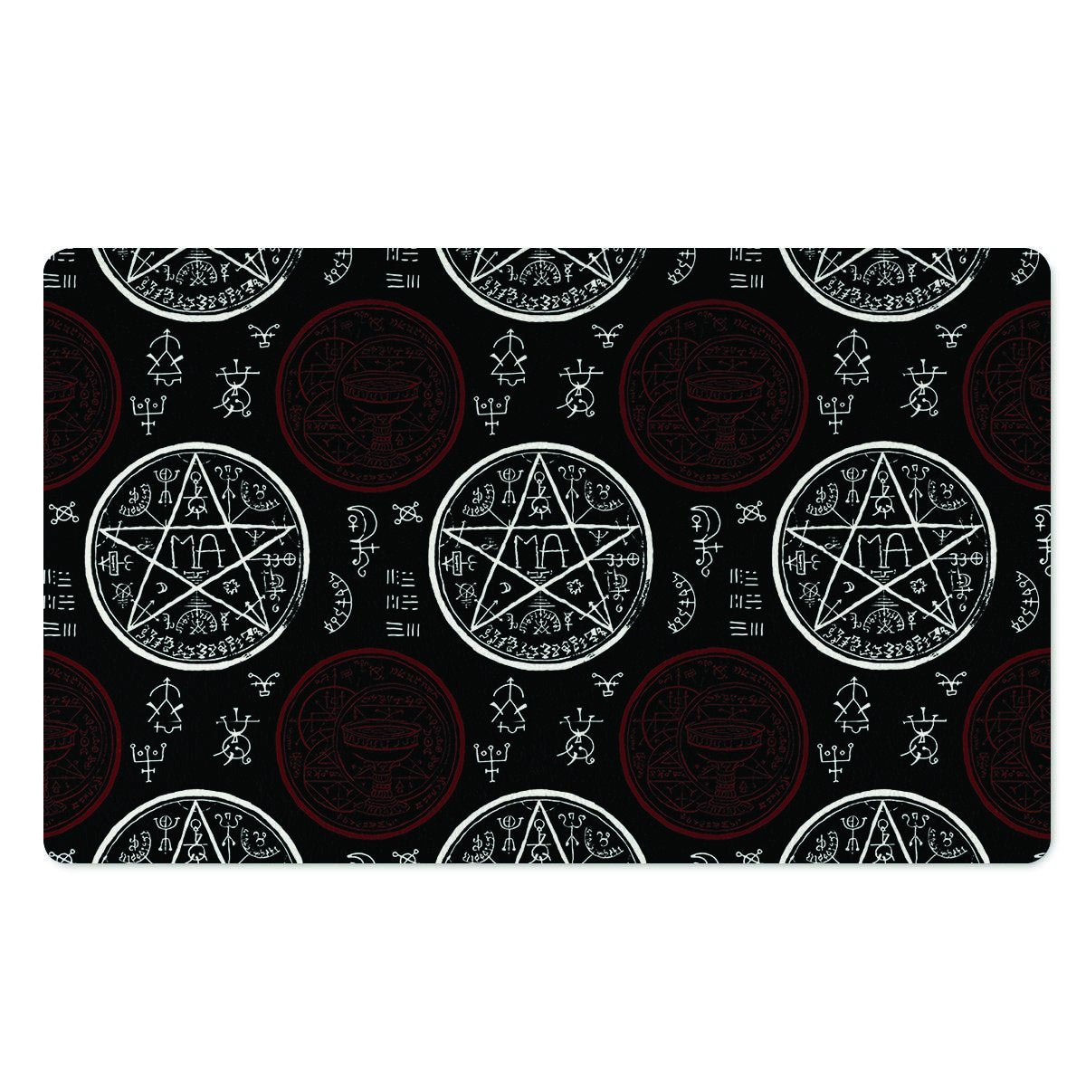 Magic Pentagram Gothic Witch Door Mat-grizzshop