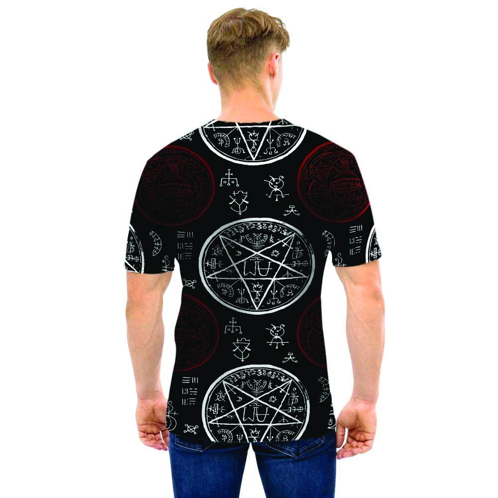 Magic Pentagram Gothic Witch Men T Shirt-grizzshop