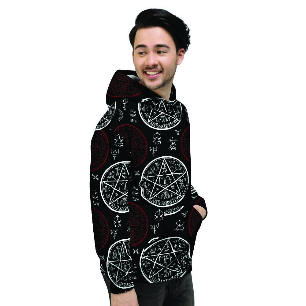Magic Pentagram Gothic Witch Men's Hoodie-grizzshop