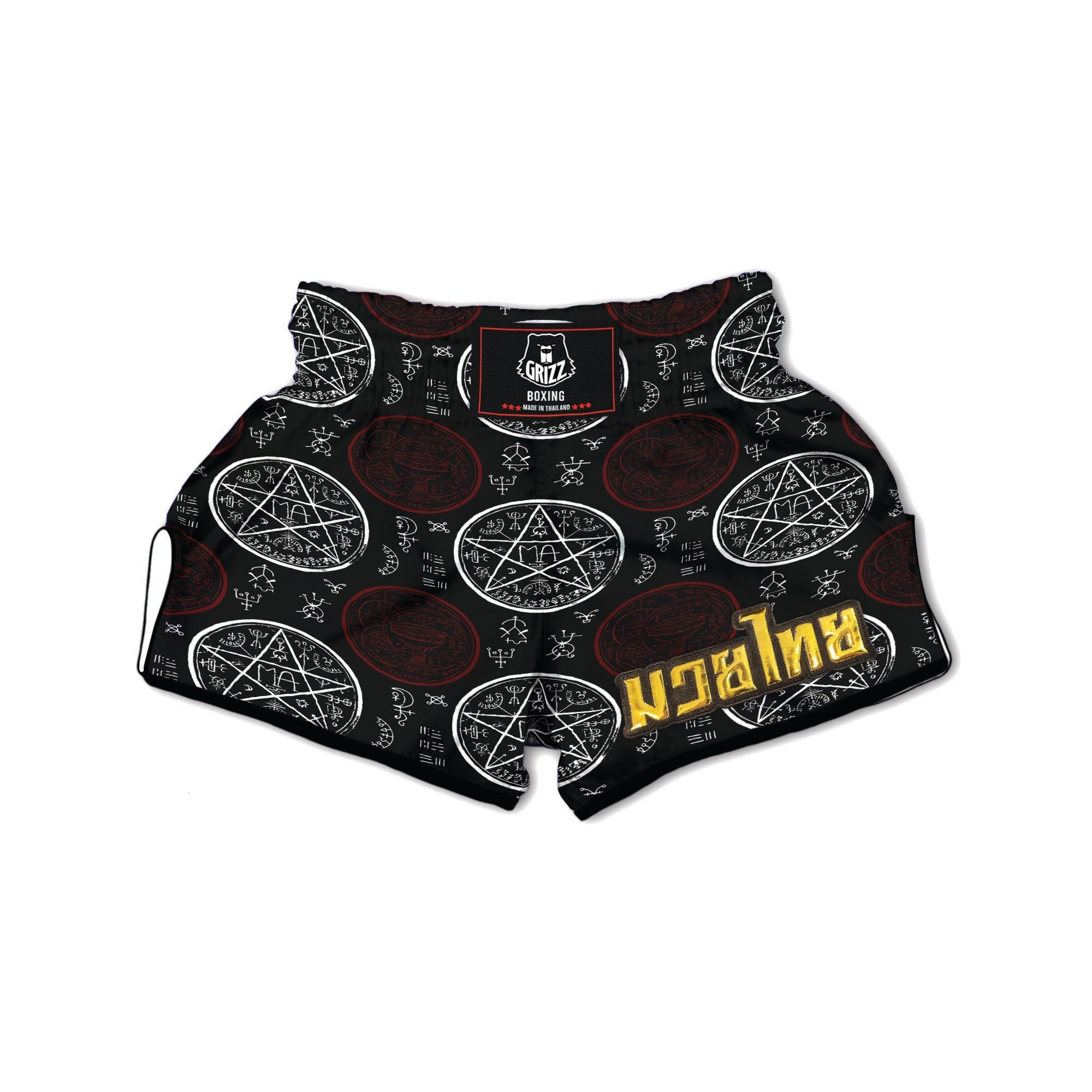 Magic Pentagram Gothic Witch Muay Thai Boxing Shorts-grizzshop