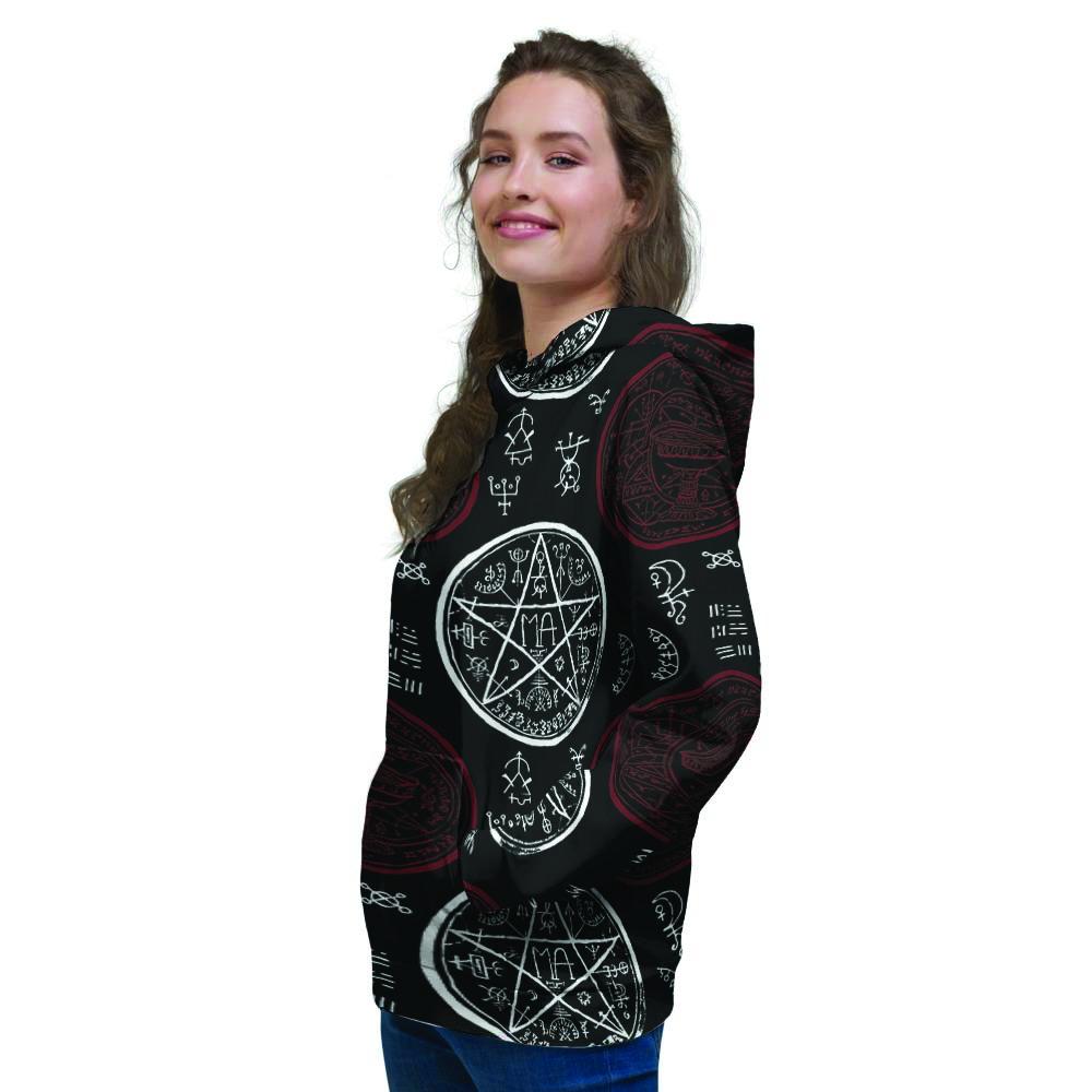 Magic Pentagram Gothic Witch Women's Hoodie-grizzshop