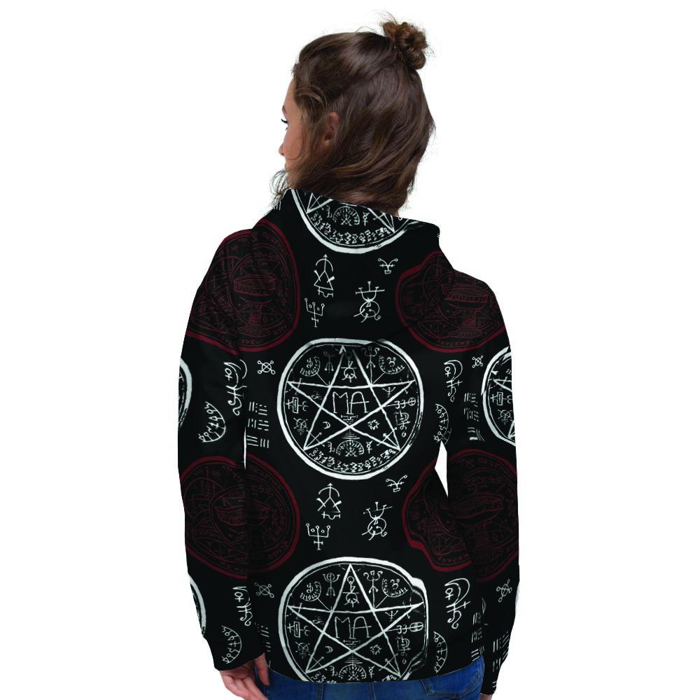 Magic Pentagram Gothic Witch Women's Hoodie-grizzshop