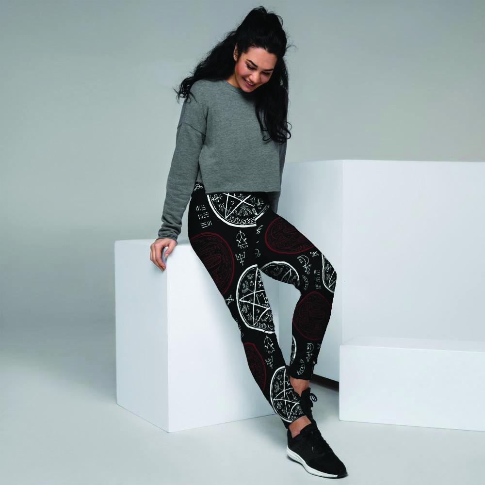 Magic Pentagram Gothic Witch Women's Joggers-grizzshop