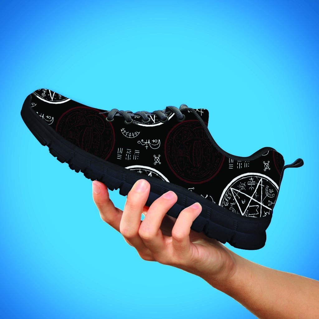 Magic Pentagram Gothic Witch Women's Sneakers-grizzshop
