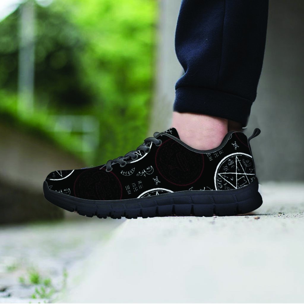 Magic Pentagram Gothic Witch Women's Sneakers-grizzshop