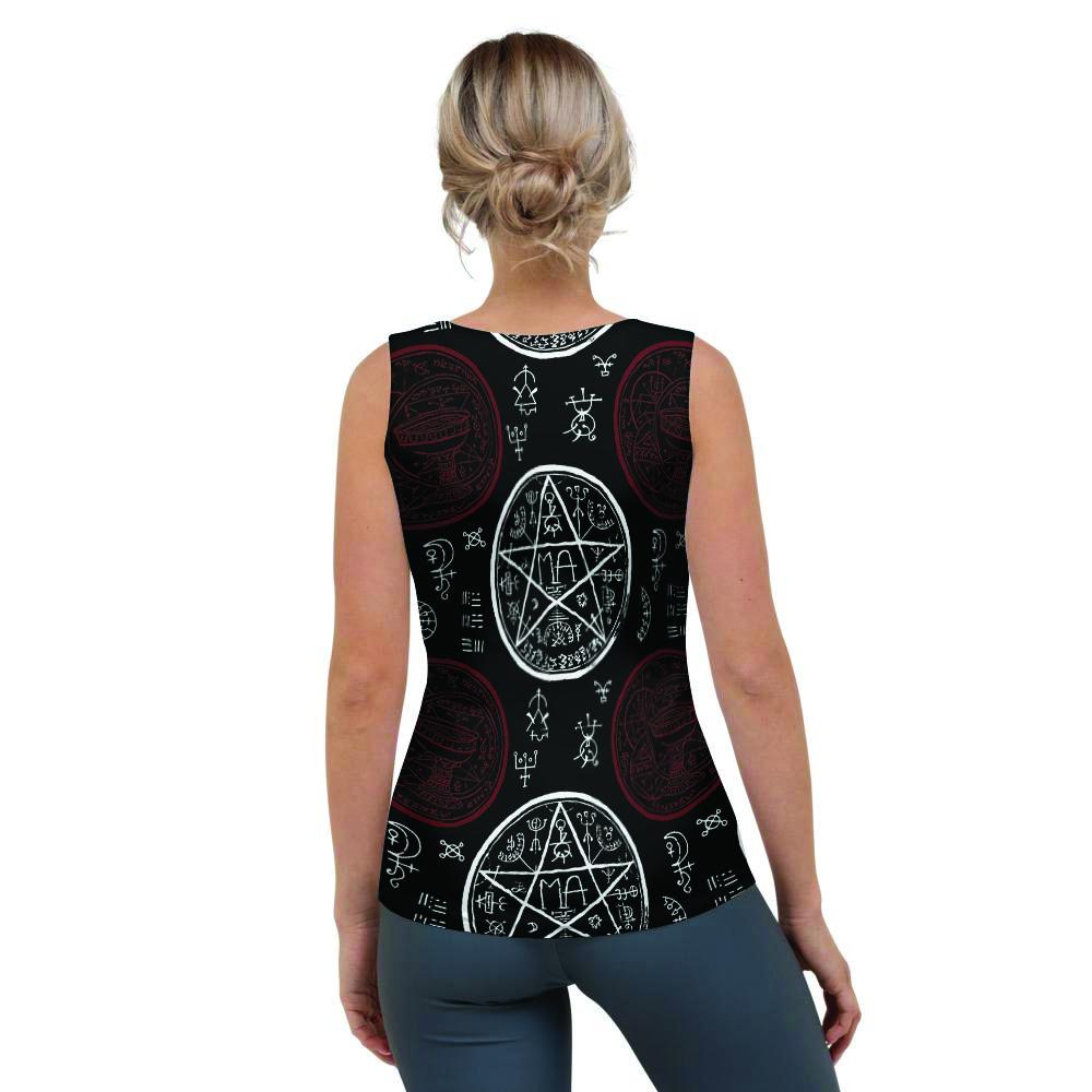 Magic Pentagram Gothic Witch Women's Tank Top-grizzshop