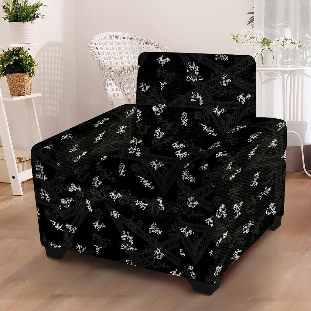 Magic Symbol Gothic Witch Armchair Cover-grizzshop