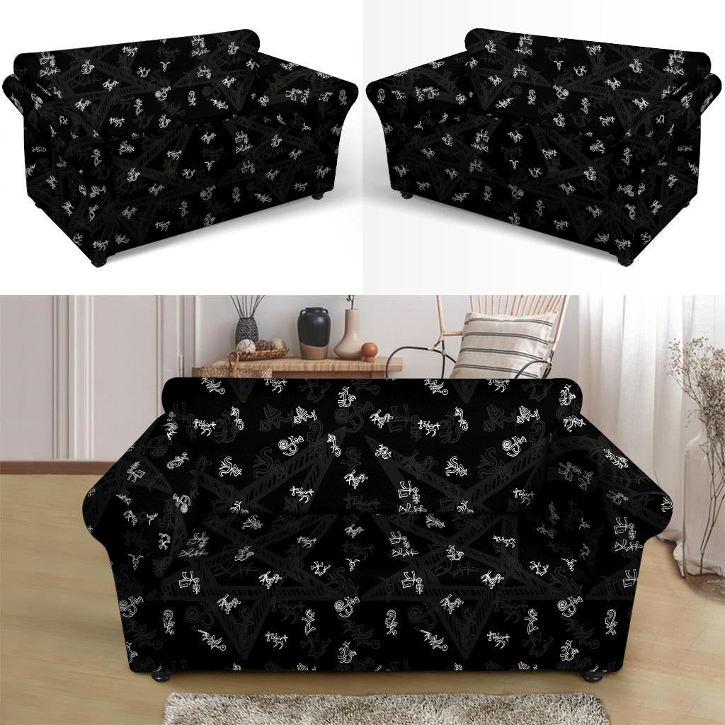 Magic Symbol Gothic Witch Loveseat Cover-grizzshop