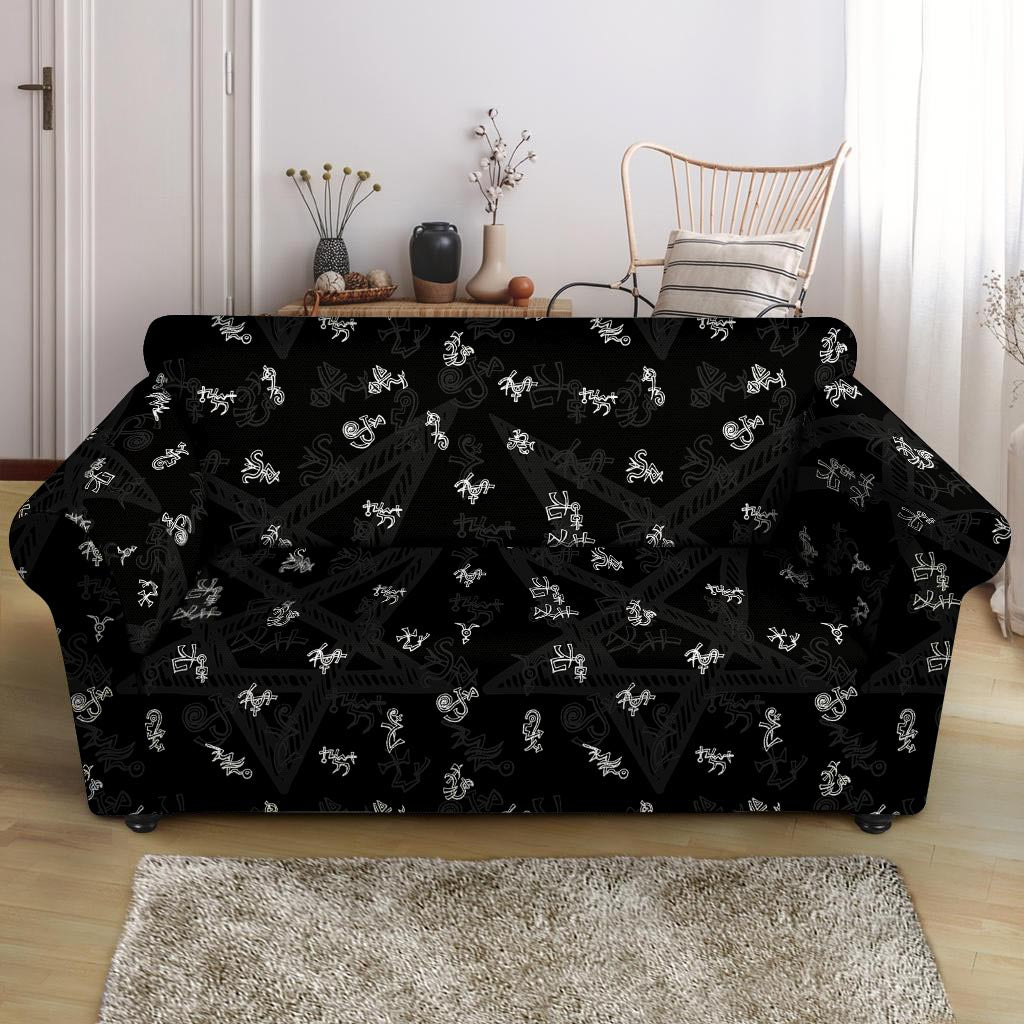 Magic Symbol Gothic Witch Loveseat Cover-grizzshop