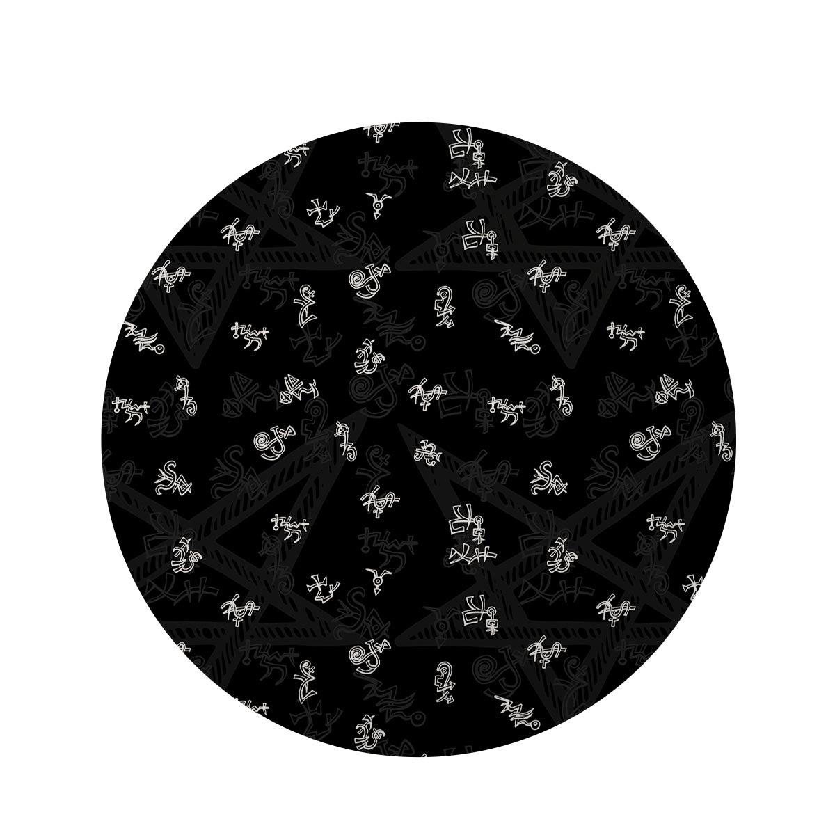 Magic Symbol Gothic Witch Round Rug-grizzshop