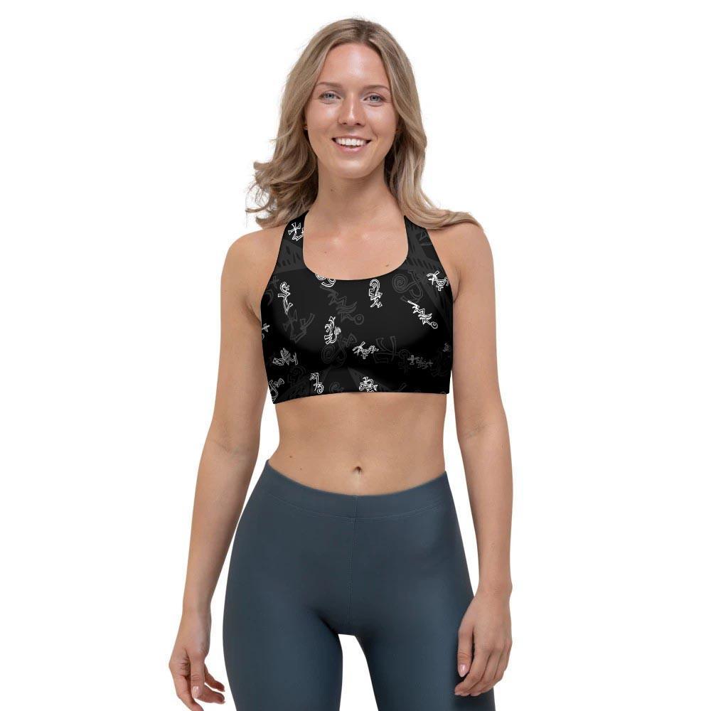 Magic Symbol Gothic Witch Sports Bra-grizzshop