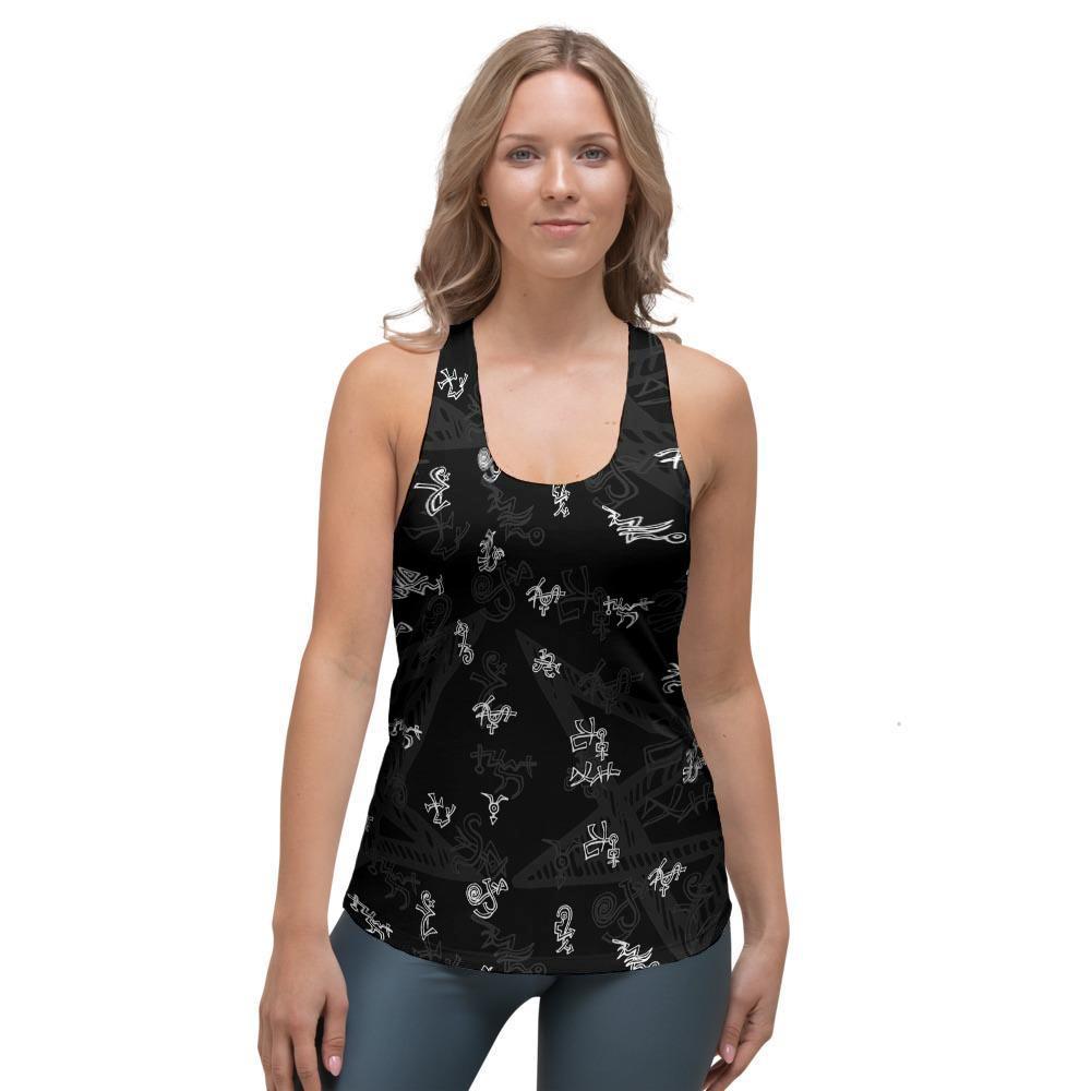Magic Symbol Gothic Witch Women's Racerback Tank Top-grizzshop
