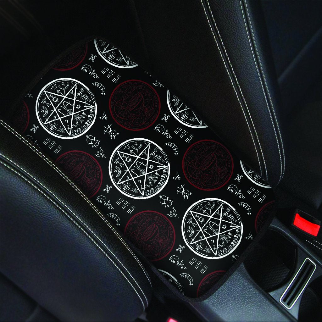 Magic Pentagram Gothic Witch Car Console Cover-grizzshop