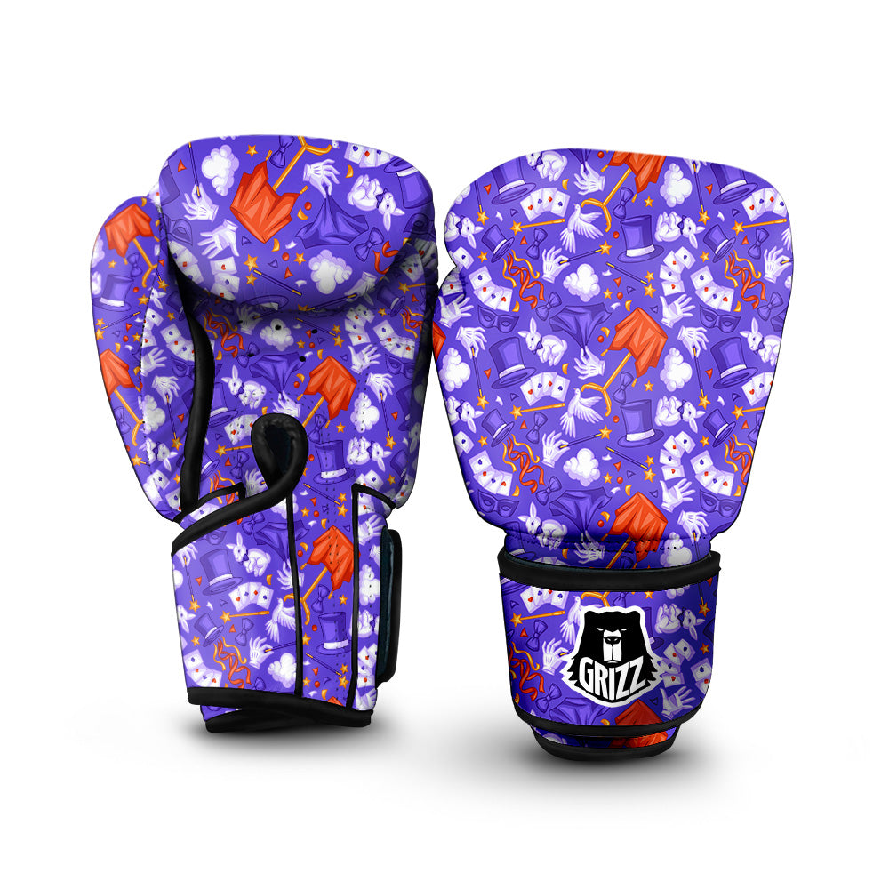 Magician Purple Show Print Pattern Boxing Gloves-grizzshop