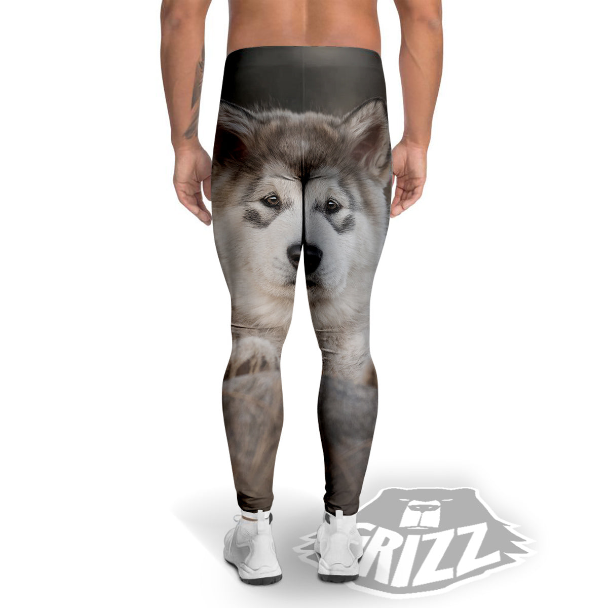 Malamute Alaskan Cute Print Men's Leggings-grizzshop