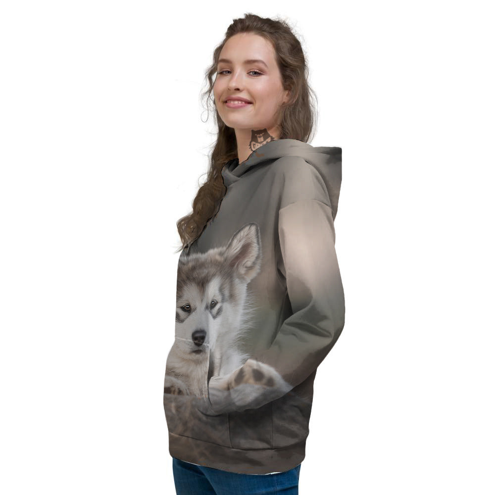 Malamute Alaskan Cute Print Women's Hoodie-grizzshop