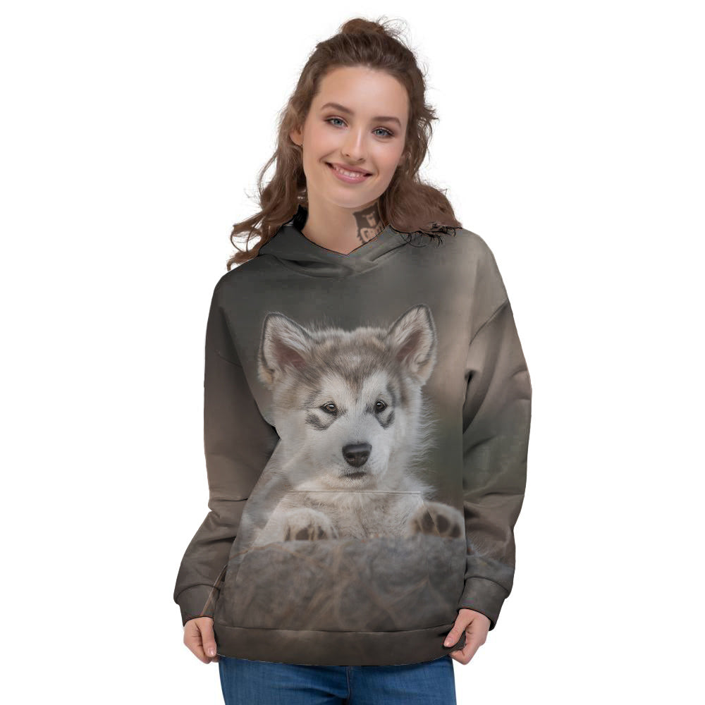 Malamute Alaskan Cute Print Women's Hoodie-grizzshop