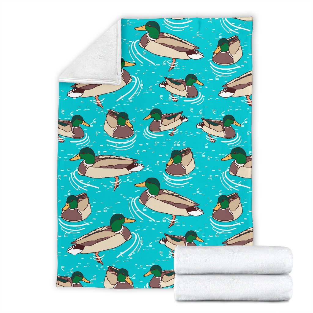 Mallard Duck Pattern Print Blanket-grizzshop