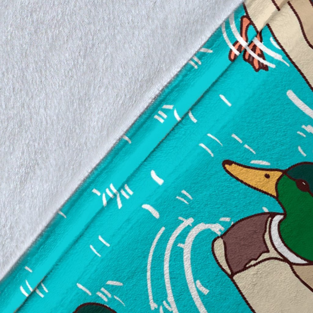 Mallard Duck Pattern Print Blanket-grizzshop