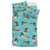 Mallard Duck Pattern Print Duvet Cover Bedding Set-grizzshop