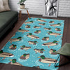 Mallard Duck Pattern Print Floor Mat-grizzshop