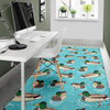 Mallard Duck Pattern Print Floor Mat-grizzshop