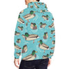 Mallard Duck Pattern Print Men Pullover Hoodie-grizzshop