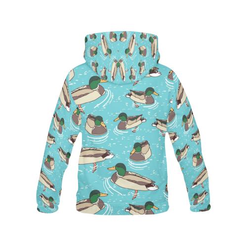 Mallard Duck Pattern Print Men Pullover Hoodie-grizzshop