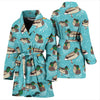 Mallard Duck Pattern Print Women Long Robe-grizzshop