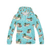 Mallard Duck Pattern Print Women Pullover Hoodie-grizzshop