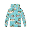 Mallard Duck Pattern Print Women Pullover Hoodie-grizzshop