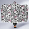 Maltese Puppy Dog Pattern Print Hooded Blanket-grizzshop