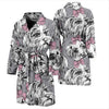 Maltese Puppy Dog Pattern Print Men Long Robe-grizzshop