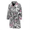 Maltese Puppy Dog Pattern Print Men Long Robe-grizzshop