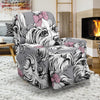 Maltese Puppy Dog Pattern Print Recliner Cover-grizzshop